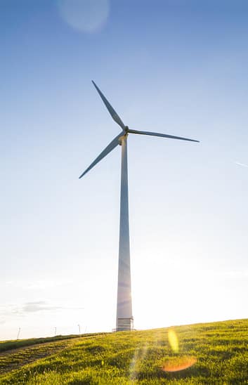 alternative energy blade blue clouds